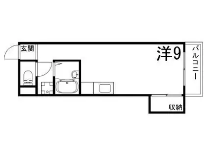 レジデンス西庄(ワンルーム/1階)の間取り写真