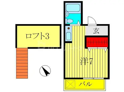 MICロマン(ワンルーム/2階)の間取り写真