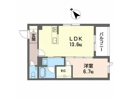 シャーメゾンガーデンズ高丸(1LDK/3階)の間取り写真