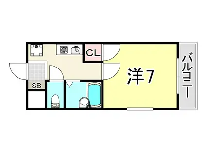 シティハウス仁川I(1K/3階)の間取り写真