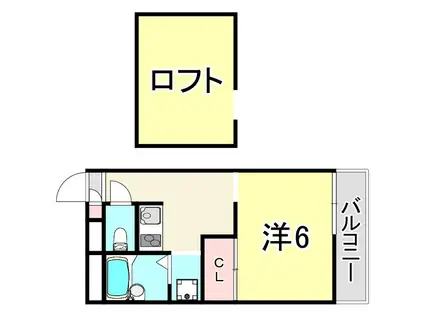 レオパレスSUCCESS(1K/2階)の間取り写真