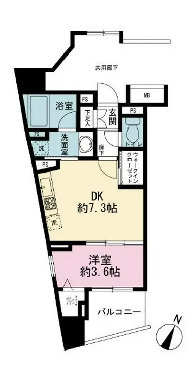 リビオレゾン千代田岩本町ルジェンテ 7階階 間取り