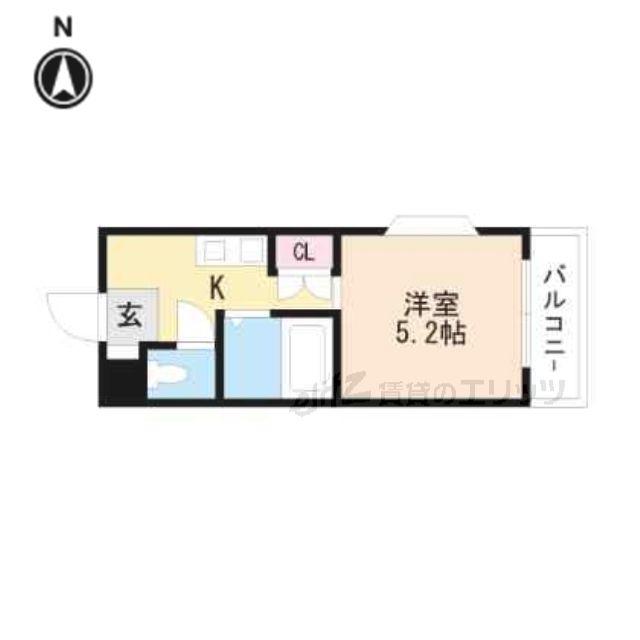 エンジェリ寿(1K/2階)の間取り写真
