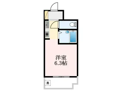 プリオール25(ワンルーム/3階)の間取り写真