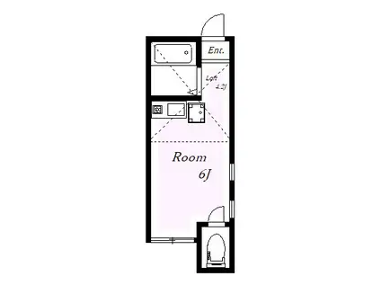 ユナイト宮前メーテルリンクの杜(ワンルーム/2階)の間取り写真
