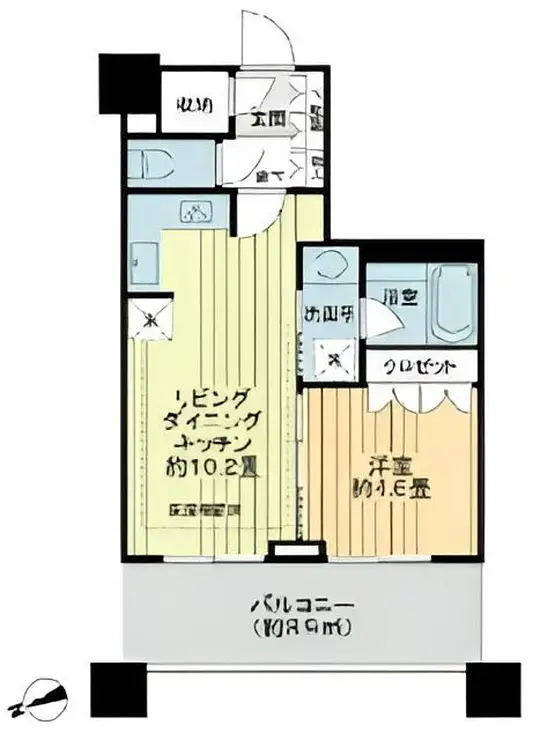 アウルタワー 9階階 間取り