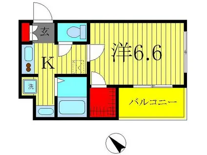 S-FORT 柏(1K/10階)の間取り写真