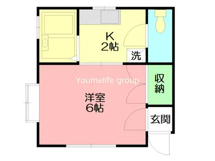 プチ・シュエット(1K/2階)の間取り写真