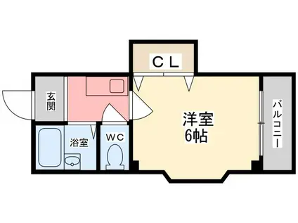 ビレッジ中島(1K/2階)の間取り写真