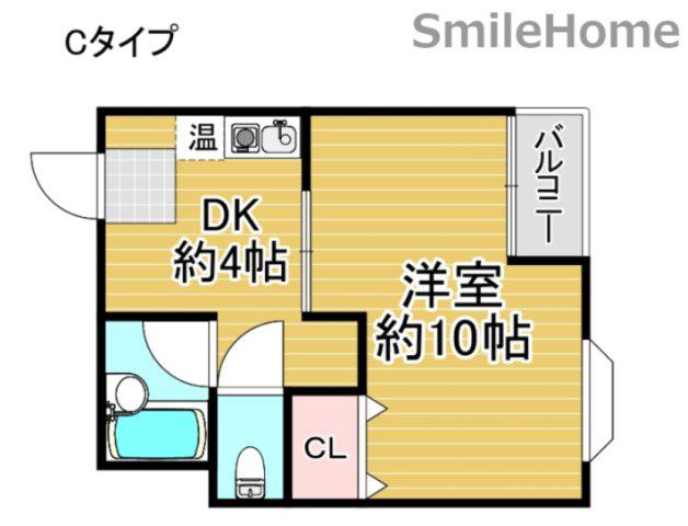 JJBASE西加賀屋(1DK/3階)の間取り写真