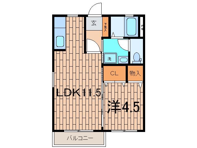 COURT・DO・SAKURA(1LDK/1階)の間取り写真