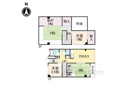 ヴィラたみあき(4LDK/4階)の間取り写真