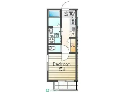 NAT上尾(1K/1階)の間取り写真