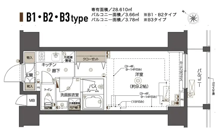 ZOOM西五反田 14階階 間取り