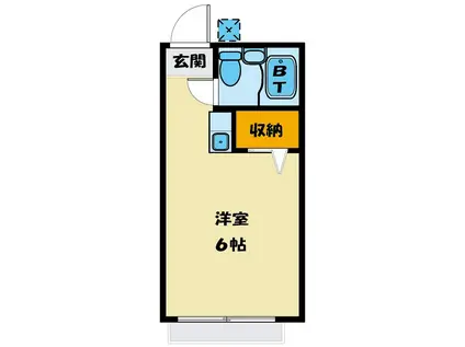 マロンハイツA(ワンルーム/1階)の間取り写真
