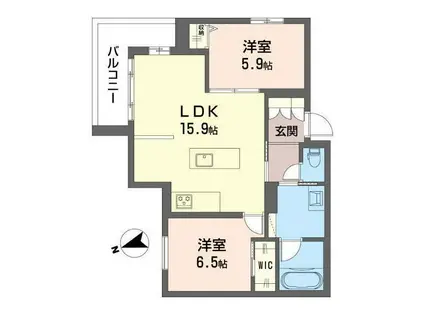 ブルームステージ(2LDK/3階)の間取り写真