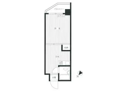 セントヒルズ三軒茶屋(1DK/3階)の間取り写真