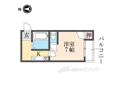 フリーディオ春日町(1K/3階)の間取り写真