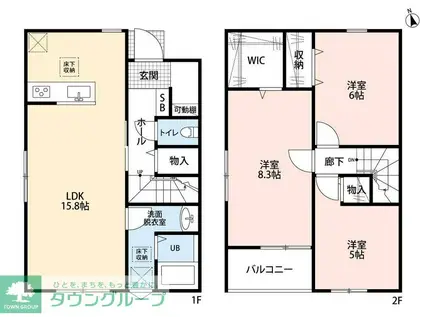 リーブルファイン幸手中I(3LDK/1階)の間取り写真
