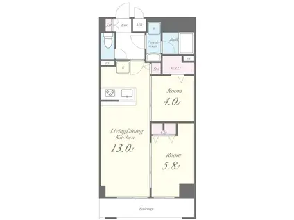 JPT RESIDENSE(2LDK/11階)の間取り写真