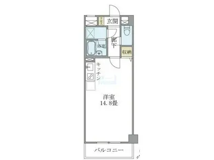 市谷左内町レジデンス(ワンルーム/4階)の間取り写真