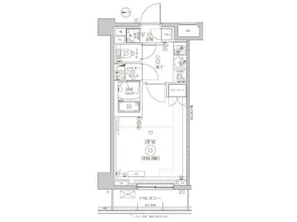 アルテシモ ポッソ(1K/2階)の間取り写真