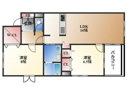 アークプラッツ(2LDK/5階)の間取り写真