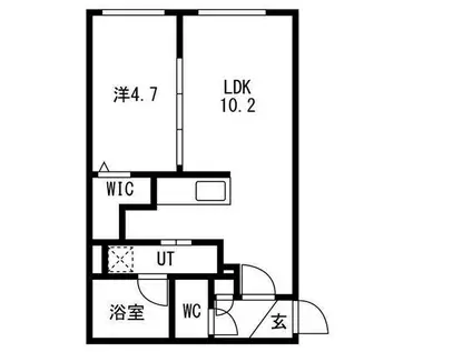 GRACE豊平(1LDK/2階)の間取り写真