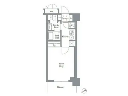 オアーゼ芝浦レジデンス(1K/10階)の間取り写真