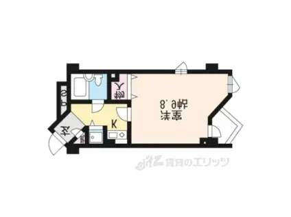 DETOM-1東山レディース(1K/2階)の間取り写真