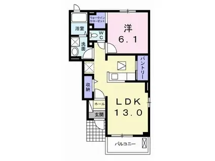 アバンツァート小坂 II(1LDK/1階)の間取り写真