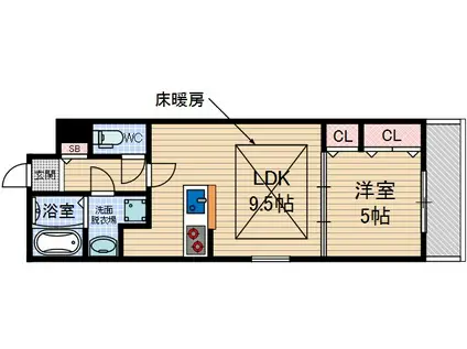メゾンルミエール(1LDK/1階)の間取り写真
