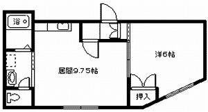 ダイヤハイツ本町(1DK/1階)の間取り写真