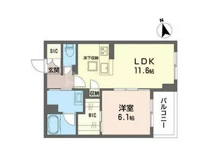 ルピナス グランデ(1LDK/1階)の間取り写真