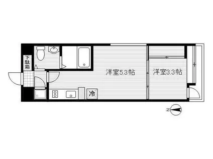 PROJECT NO56 TOKYO MEGUROSTREET(1DK/2階)の間取り写真