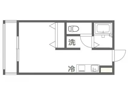 ナーリー吉永(1K/1階)の間取り写真