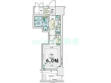 エステムコート名古屋千種グレイス(1K/4階)の間取り写真