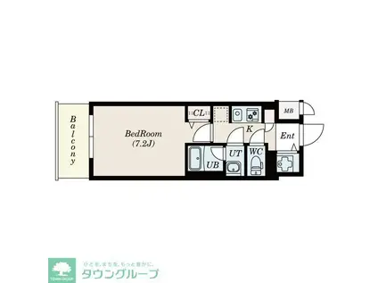 エス・キュート 丸の内(1K/10階)の間取り写真