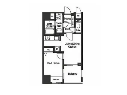 プライムアーバン中目黒II(1LDK/3階)の間取り写真