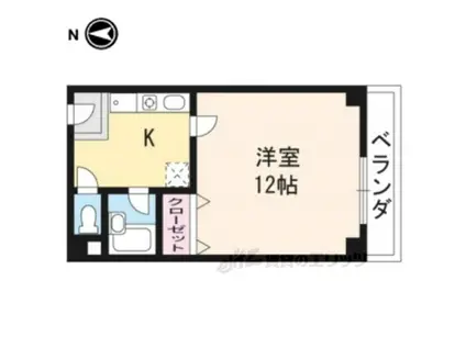 コスモハイツ(1K/2階)の間取り写真
