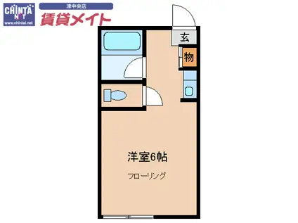 イースト(ワンルーム/1階)の間取り写真