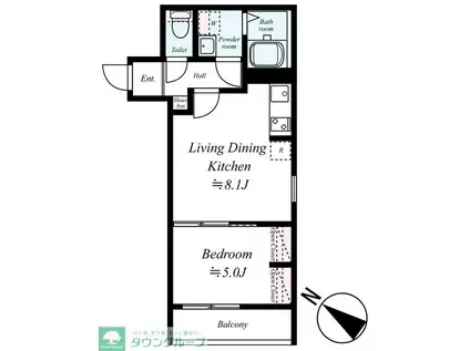GRADUS武蔵藤沢(1LDK/3階)の間取り写真