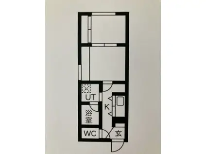 メニーズコート創成タウン D棟(1DK/3階)の間取り写真