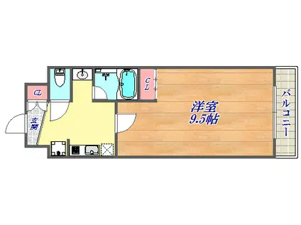 レン元町駅前(1K/4階)の間取り写真