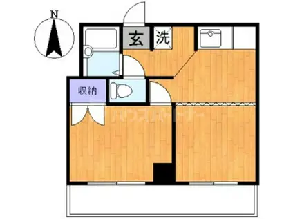 スクエア21(2K/6階)の間取り写真