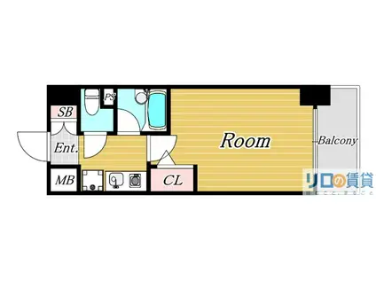 エスリード新大阪第7(1K/7階)の間取り写真