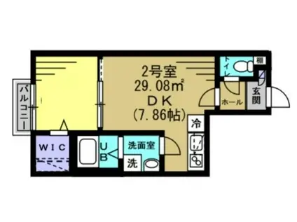 KH新検見川(1DK/2階)の間取り写真