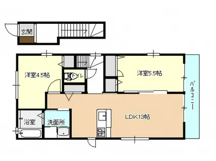 グレース長束V(2LDK/2階)の間取り写真