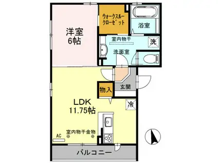 CHOUETTE(1LDK/3階)の間取り写真