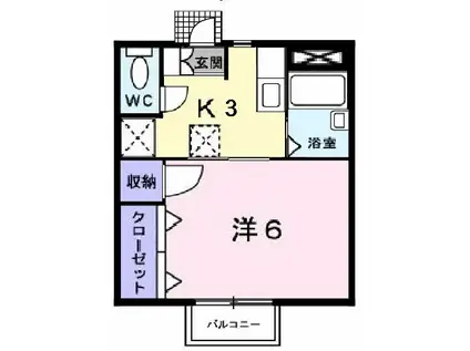 ドミール・ルシパー(1K/1階)の間取り写真